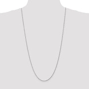 14K White Gold 1.4mm Singapore with Spring Ring Clasp Chain