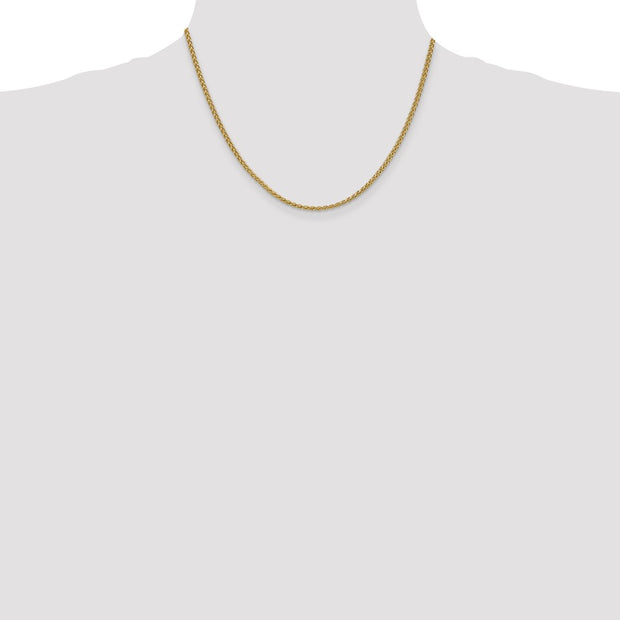 14K 2.1mm Spiga with Lobster Clasp Chain
