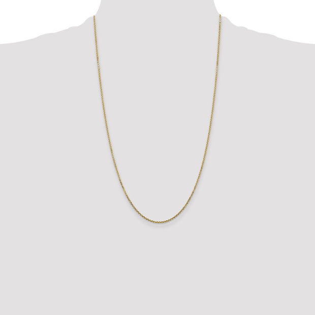 14K 1.45mm Solid Diamond-cut Cable with Lobster Clasp Chain