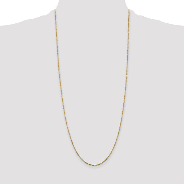 14K 1.45mm Solid Diamond-cut Cable with Lobster Clasp Chain