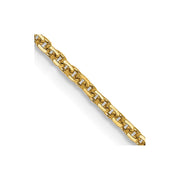 14K 1.45mm Solid Diamond-cut Cable with Lobster Clasp Chain