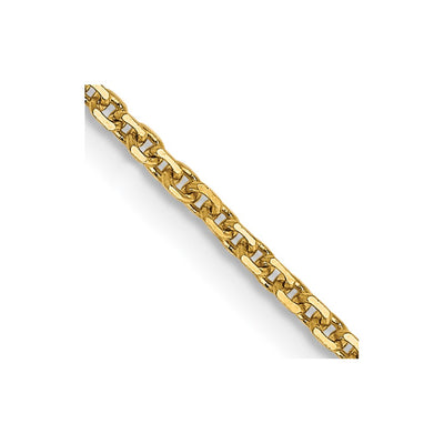 14K 1.45mm Solid Diamond-cut Cable with Lobster Clasp Chain
