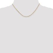 14K 1.65mm Solid Diamond-cut Cable with Lobster Clasp Chain