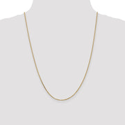 14K 1.65mm Solid Diamond-cut Cable with Lobster Clasp Chain