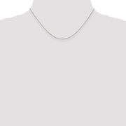14K White Gold .75mm Cable with Spring Ring Clasp Pendant Chain