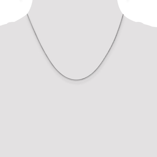 14K White Gold 1.05mm Spiga with Lobster Clasp Chain