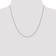 14K White Gold 1.05mm Spiga with Lobster Clasp Chain