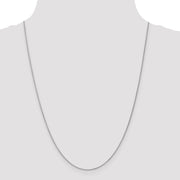 14K White Gold 1.05mm Spiga with Lobster Clasp Chain