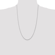 14K White Gold 1.05mm Spiga with Lobster Clasp Chain
