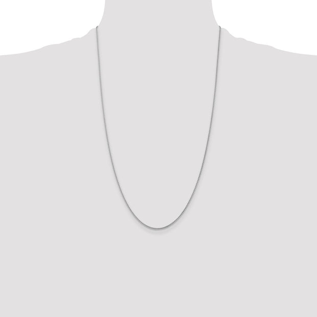 14K White Gold 1.05mm Spiga with Lobster Clasp Chain