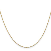 14K 1mm Singapore with Spring Ring Clasp Chain