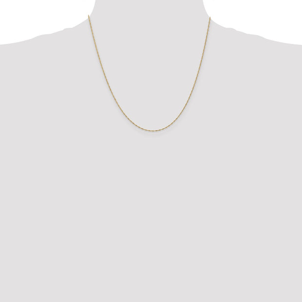 14K 1mm Singapore with Spring Ring Clasp Chain
