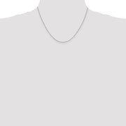 14K White Gold 1mm Singapore with Spring Ring Clasp Chain