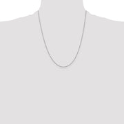 14K White Gold 1mm Singapore with Spring Ring Clasp Chain