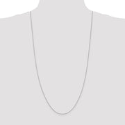14K White Gold 1mm Singapore with Spring Ring Clasp Chain