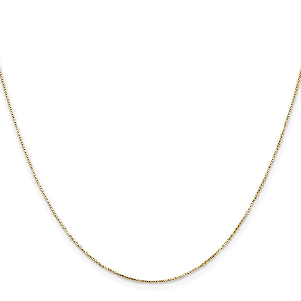 14K .5mm Box with Lobster Clasp Chain