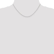 14K White Gold 1.2mm Cable with Lobster Clasp Chain