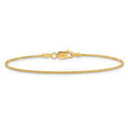 14K 1.25mm Spiga with Lobster Clasp Bracelet