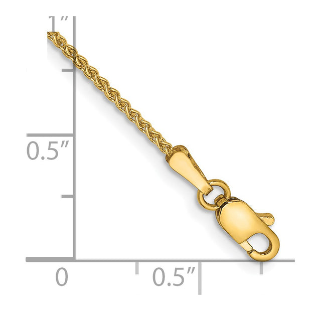 14K 1.25mm Spiga with Lobster Clasp Bracelet