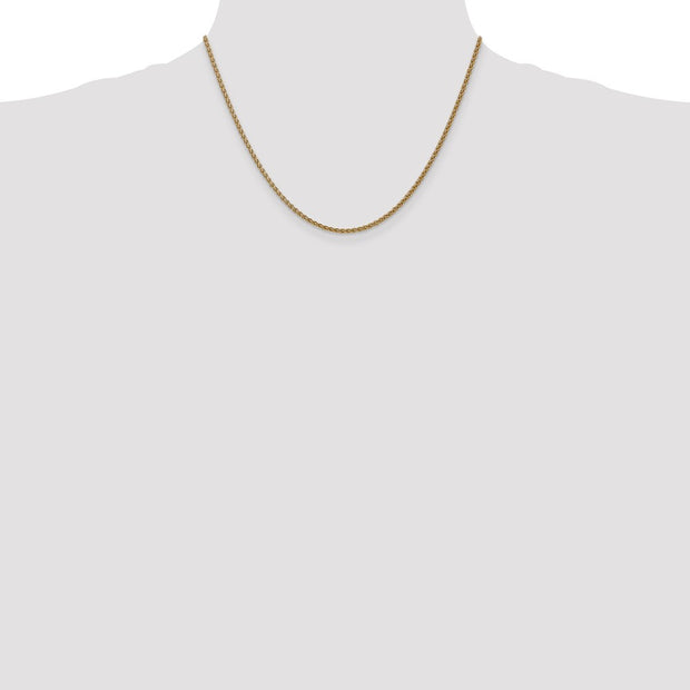 14K 1.05mm Spiga with Spring Ring Clasp Chain
