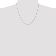 14K White Gold 1mm Parisian Wheat with Lobster Clasp Chain