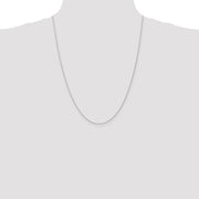 14K White Gold 1mm Parisian Wheat with Lobster Clasp Chain