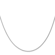 14K White Gold 1.2mm Parisian Wheat with Lobster Clasp Chain