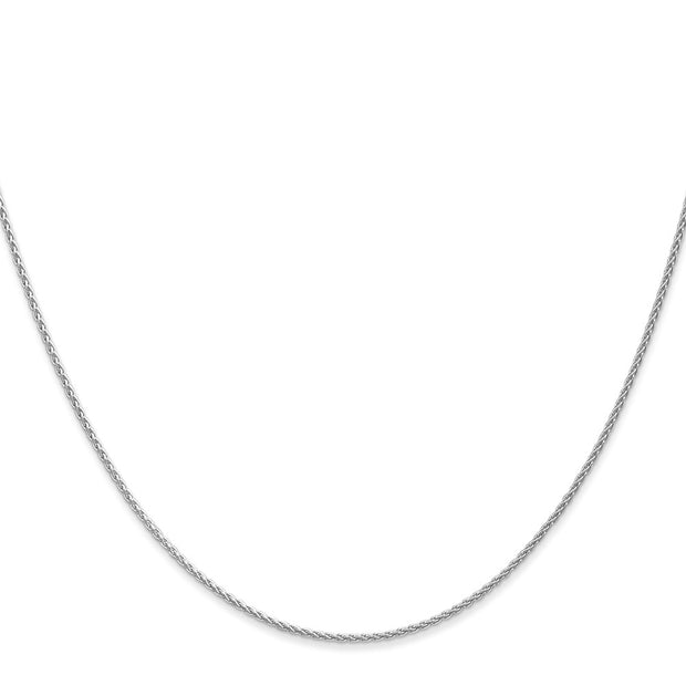 14K White Gold 1.2mm Parisian Wheat with Lobster Clasp Chain