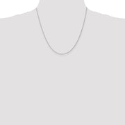 14K White Gold 1.2mm Parisian Wheat with Lobster Clasp Chain