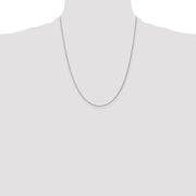 14K White Gold 1.2mm Parisian Wheat with Lobster Clasp Chain