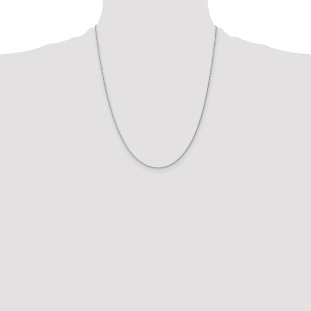 14K White Gold 1.2mm Parisian Wheat with Lobster Clasp Chain