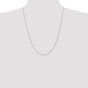 14K White Gold 1.2mm Parisian Wheat with Lobster Clasp Chain