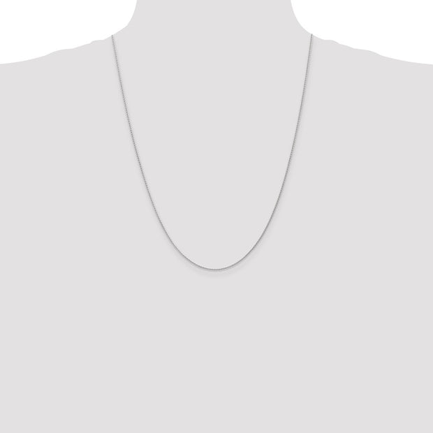 14K White Gold 1.2mm Parisian Wheat with Lobster Clasp Chain