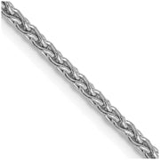 14K White Gold 1.75mm Parisian Wheat with Lobster Clasp Chain