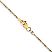 14k 1mm Parisian Wheat with Lobster Clasp Chain