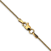 14k 1.2mm Parisian Wheat with Lobster Clasp Chain