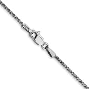 14K White Gold 1.25mm Spiga with Lobster Clasp Chain