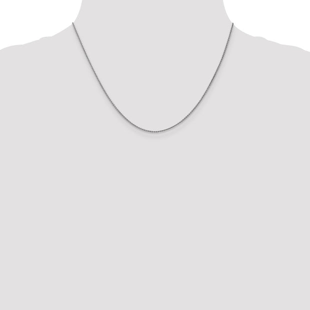 14K White Gold 1.25mm Spiga with Lobster Clasp Chain