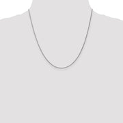 14K White Gold 1.25mm Spiga with Lobster Clasp Chain