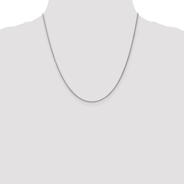 14K White Gold 1.25mm Spiga with Lobster Clasp Chain