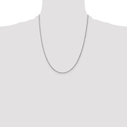 14K White Gold 1.25mm Spiga with Lobster Clasp Chain
