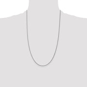 14K White Gold 1.25mm Spiga with Lobster Clasp Chain