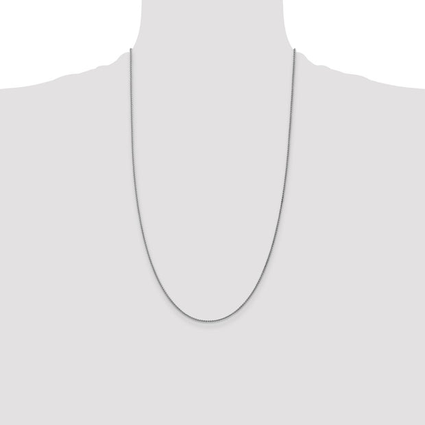 14K White Gold 1.25mm Spiga with Lobster Clasp Chain