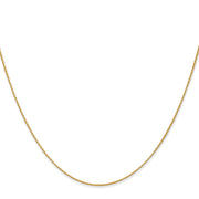 14K .7mm Round Parisian Wheat with Lobster Clasp Chain