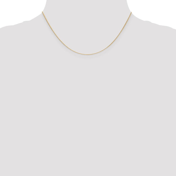 14K .7mm Round Parisian Wheat with Lobster Clasp Chain