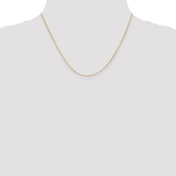 14K .7mm Round Parisian Wheat with Lobster Clasp Chain
