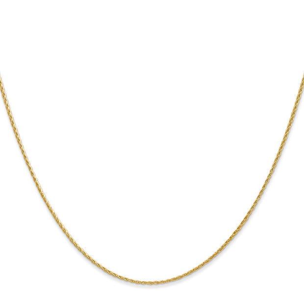 14K 1mm Round Parisian Wheat with Lobster Clasp Chain