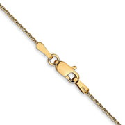 14K 1mm Round Parisian Wheat with Lobster Clasp Chain