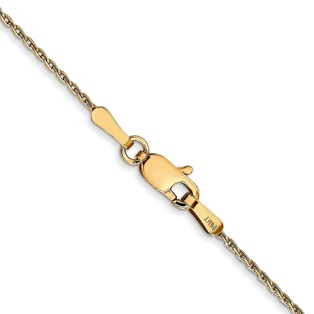 14K 1mm Round Parisian Wheat with Lobster Clasp Chain