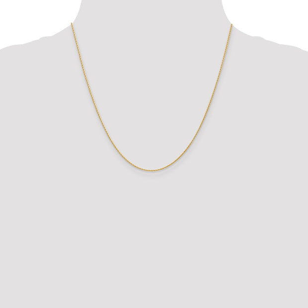 14K 1mm Round Parisian Wheat with Lobster Clasp Chain